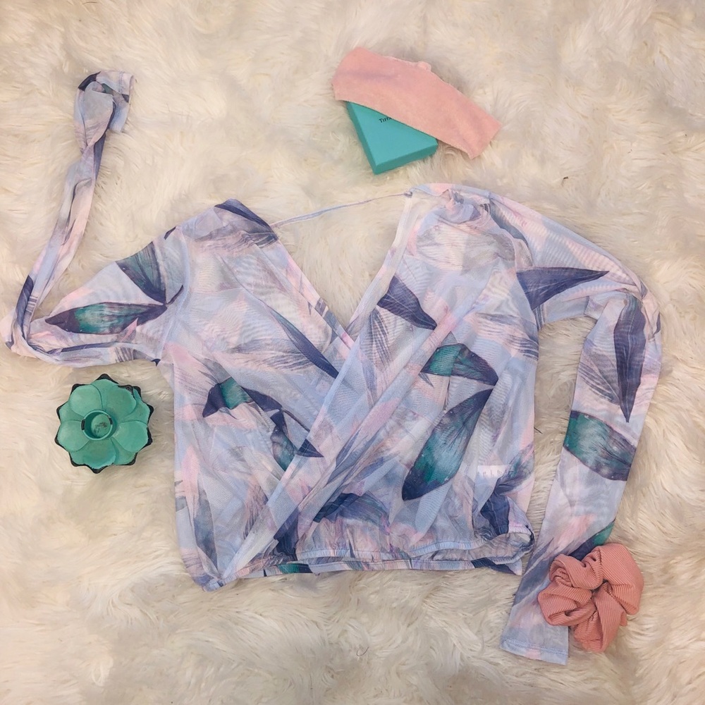Sheer printed shirt